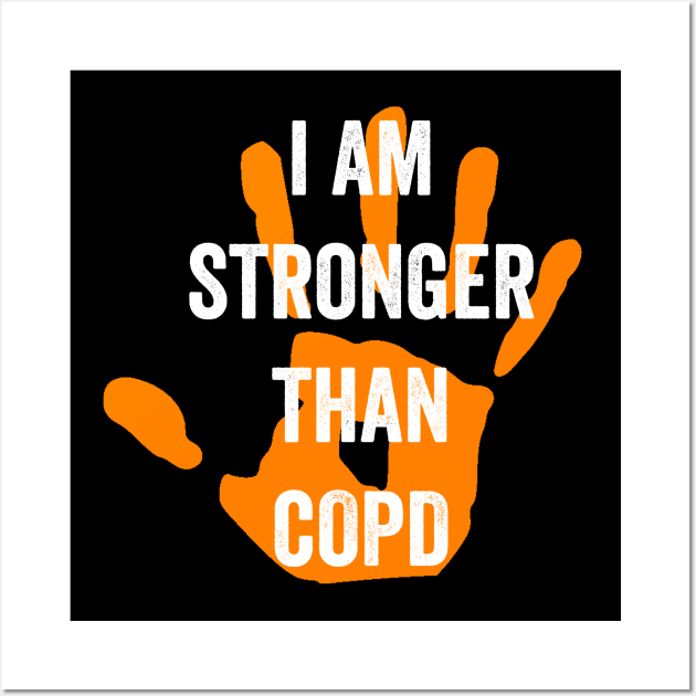 Chronic obstructive pulmonary disease - COPD awareness - orange ribbon awareness Wall Art by Merchpasha1